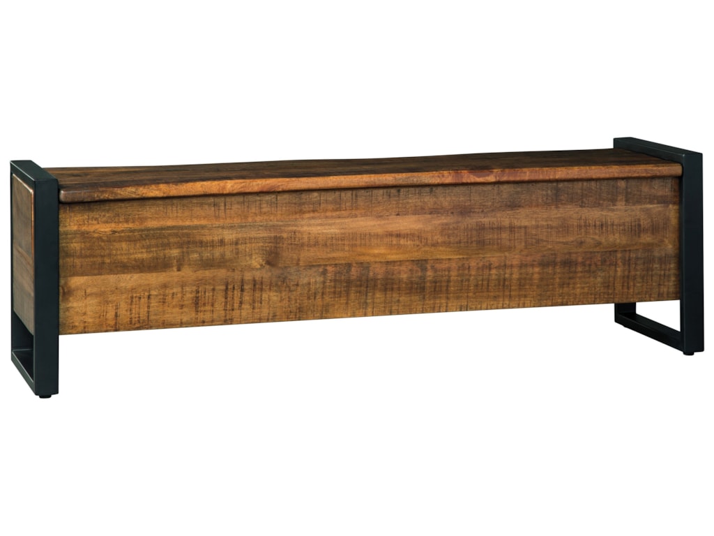 Signature Design By Ashley Glosco Rustic Wood Metal Storage Bench Signature Design By Ashley Gloscostorage Bench
