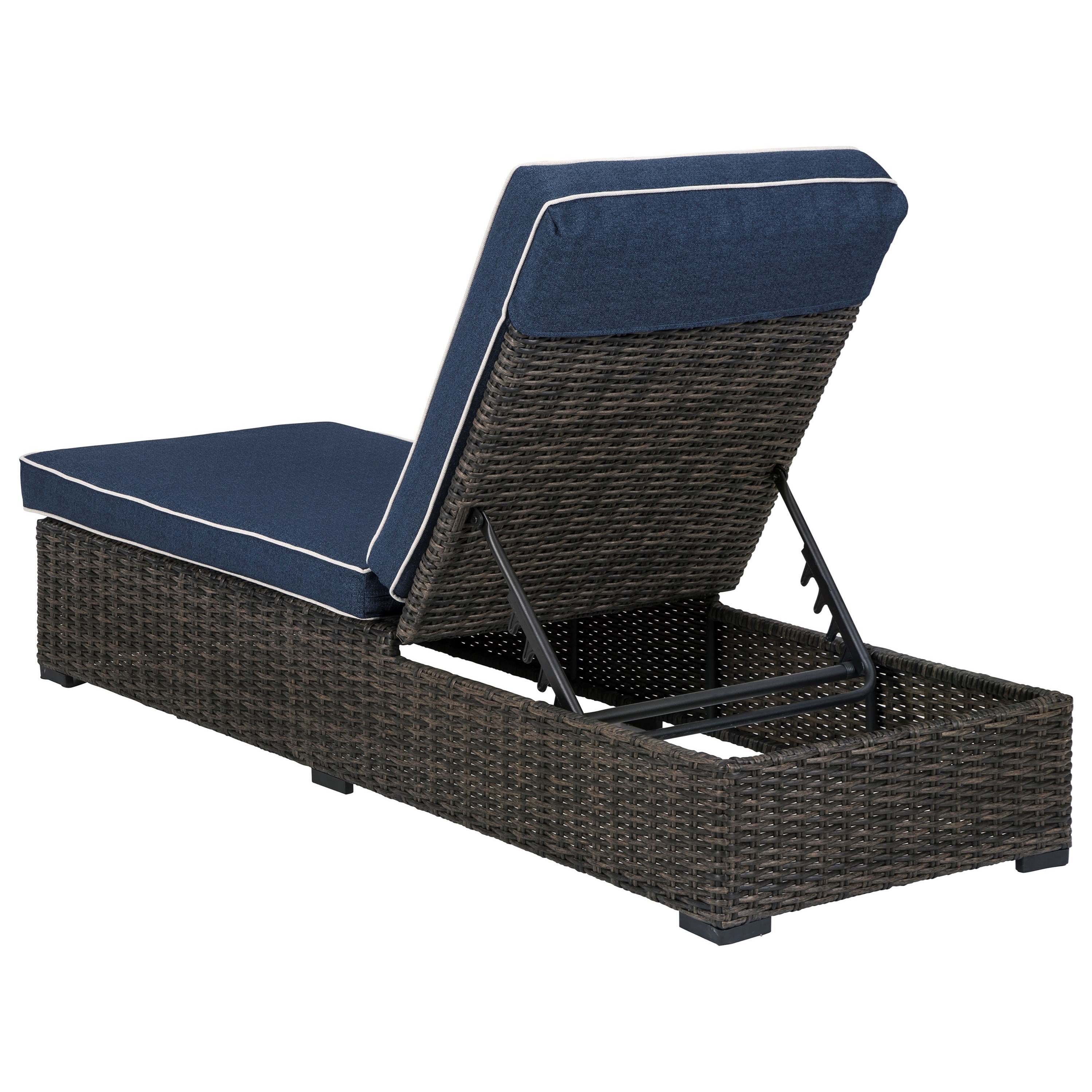 Signature Design By Ashley Grasson Lane Contemporary Chaise Lounge With Cushion Royal Furniture Outdoor Upholstered Chaises