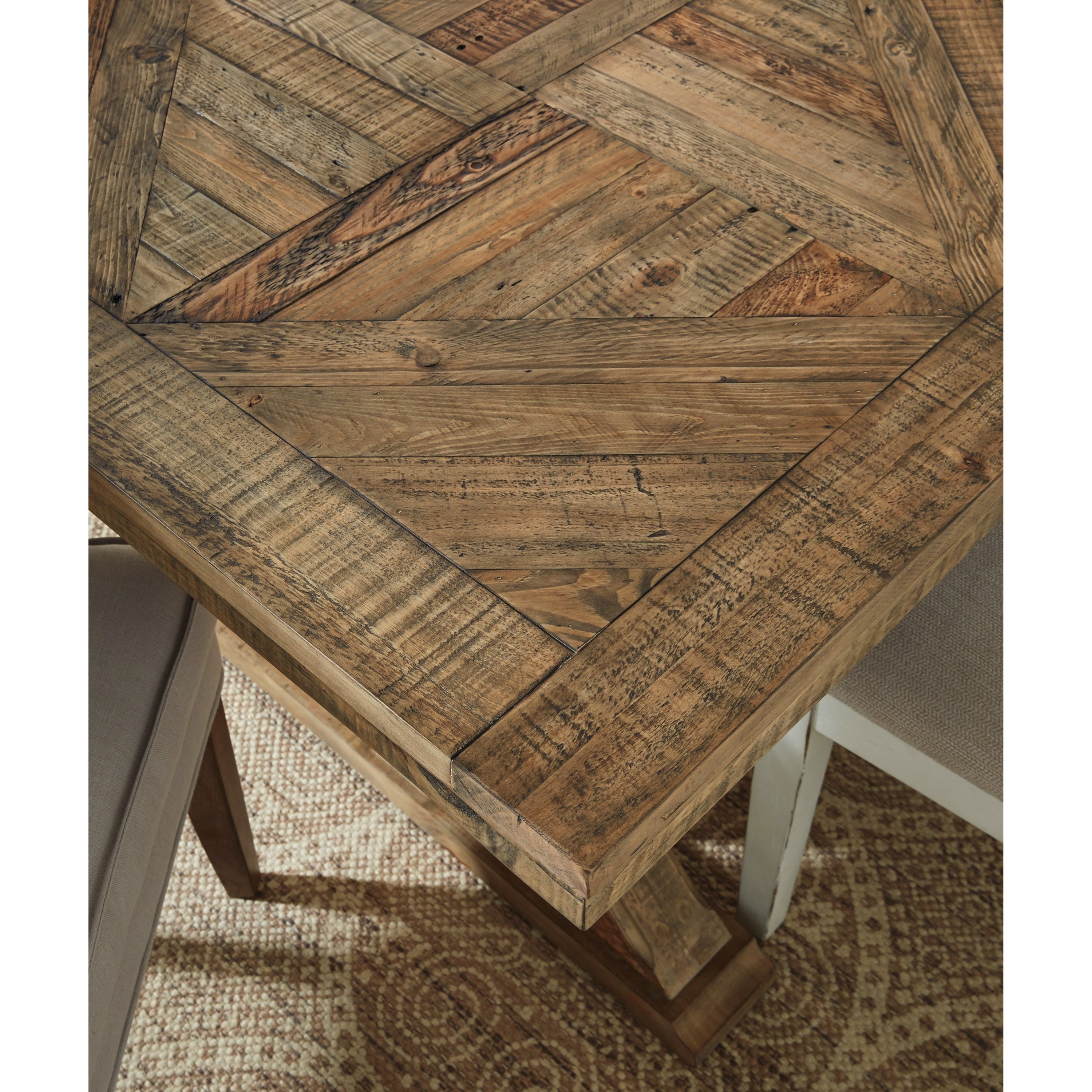 Signature Design By Ashley Grindleburg D754 125 Rectangular Dining Room Trestle Table Northeast Factory Direct Dining Tables