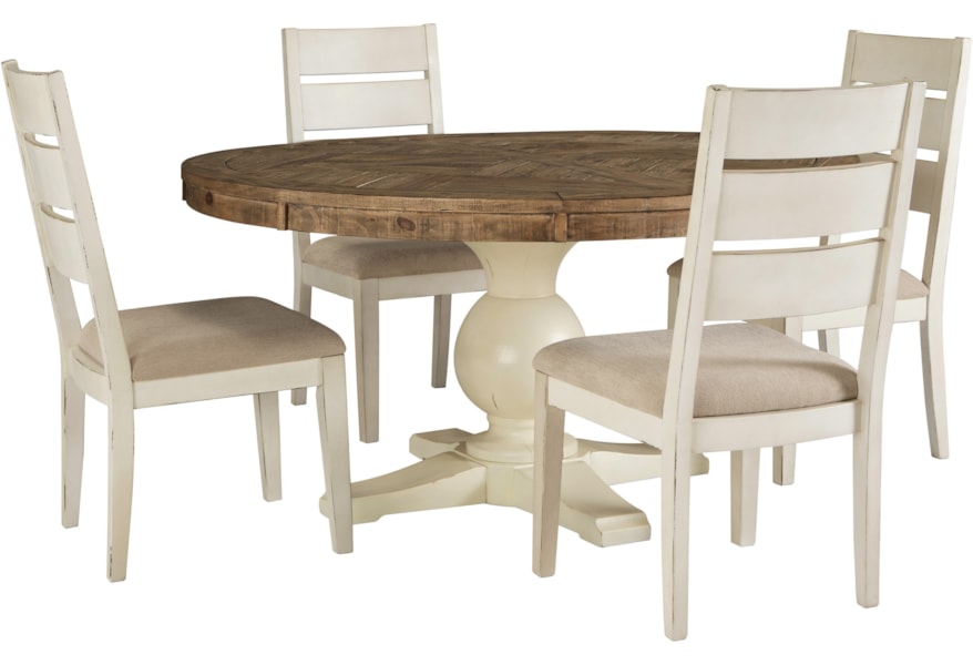 Signature Design By Ashley Grindleburg D754 50b 50t 4x01 5 Piece Round Table And Chair Set Northeast Factory Direct Dining 5 Piece Sets