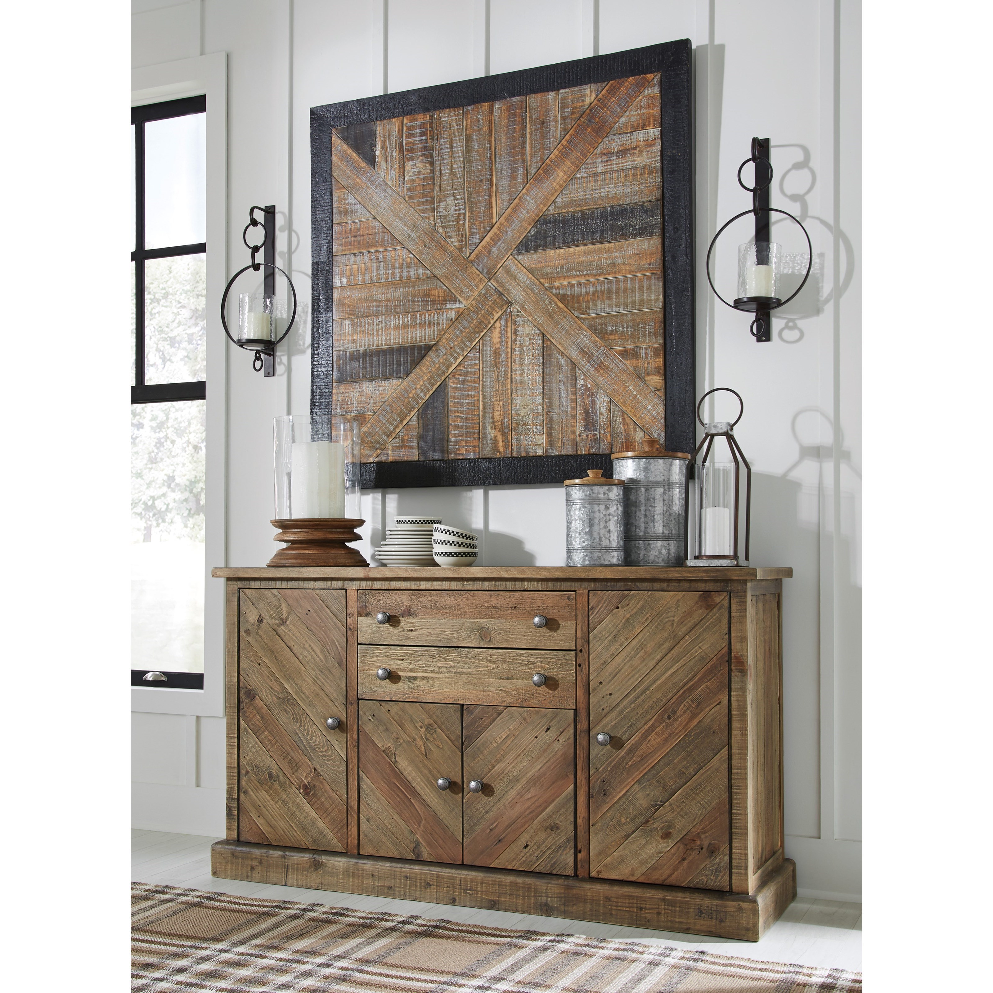 Ashley Signature Design Grindleburg D754 80 4 Door 2 Drawer Dining