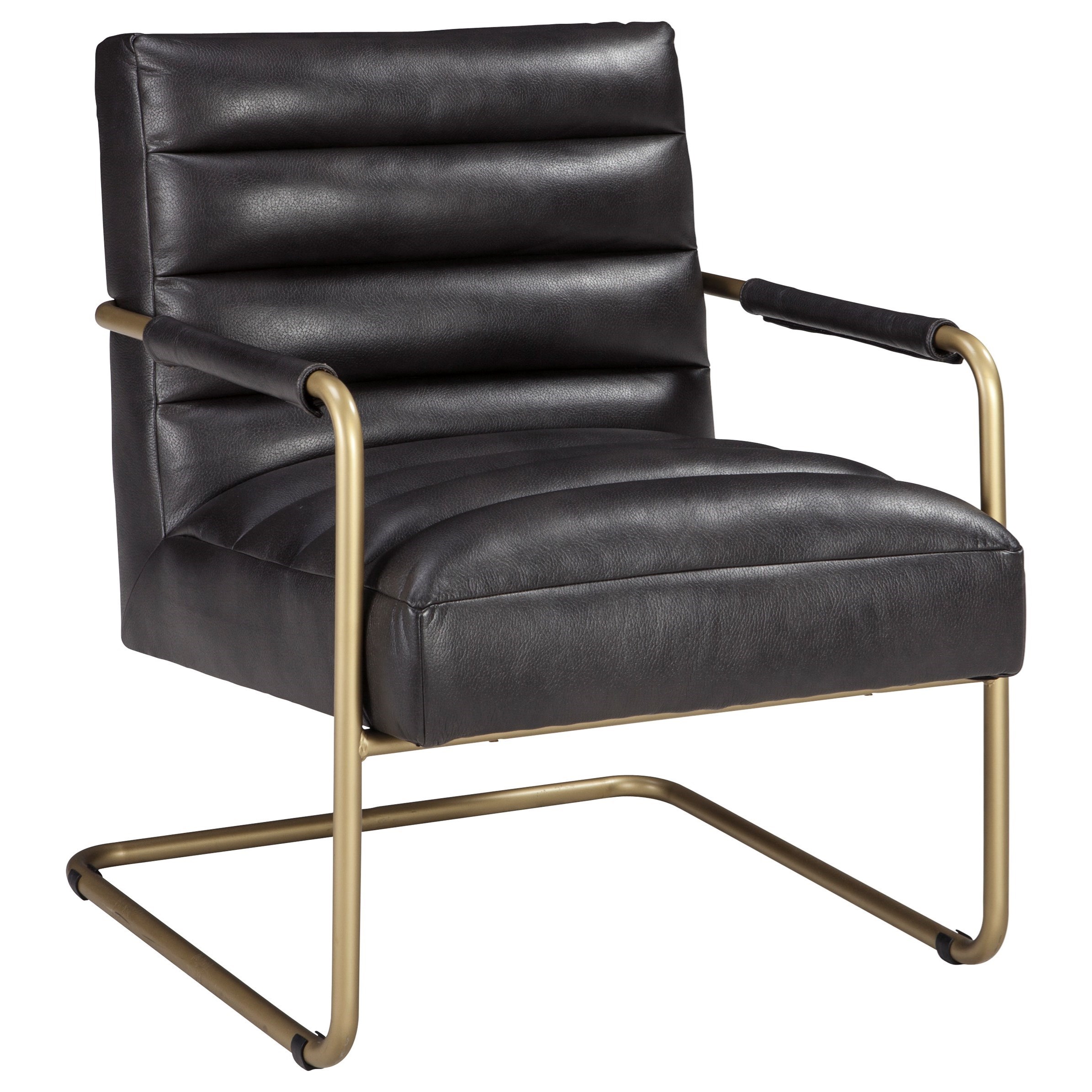 Signature Design By Ashley Hackley Gold Finish Metal Arm Accent Chair With Black Faux Leather Upholstery Royal Furniture Upholstered Chairs Shop with afterpay on eligible items. hackley accent chair