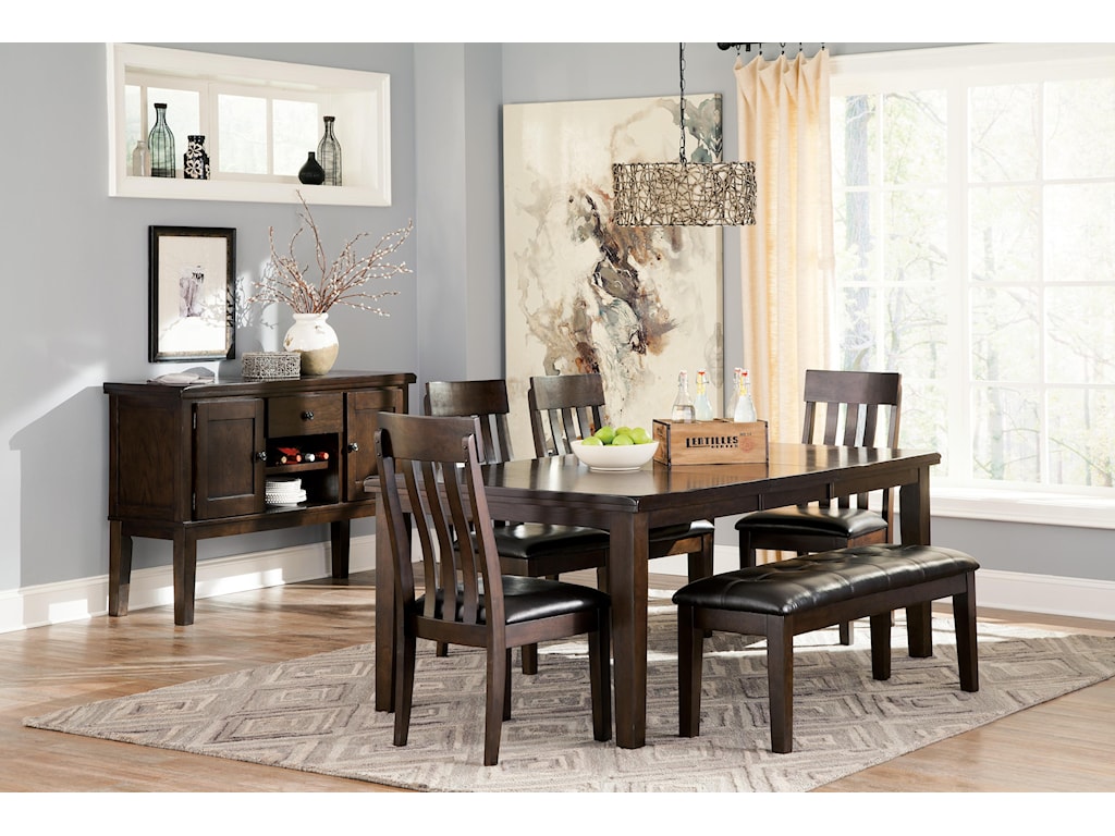 Haddigan 6 Piece Table Chair And Bench Set