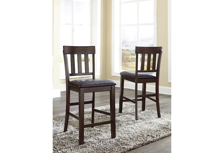 Ashley Haddigan 5 Piece Counter Height Dining set includes Table, 4 Stools  and Leaf | Morris Home | Pub Table and Stool Sets