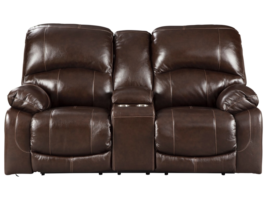 Hallstrung Pwr Rec Loveseat With Console Adj Hdrsts