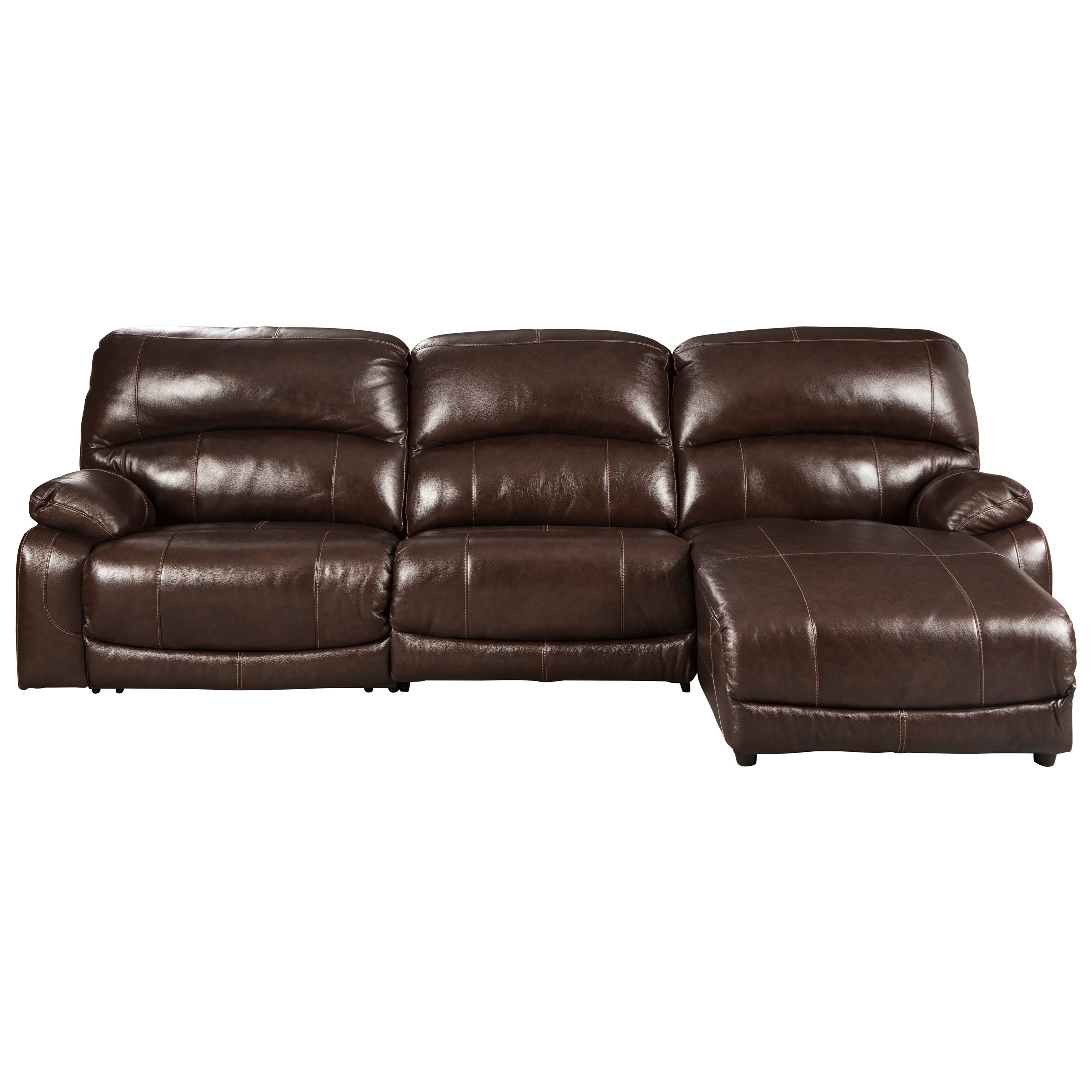 Ashley Signature Design Hallstrung Leather Match 3 Piece Reclining