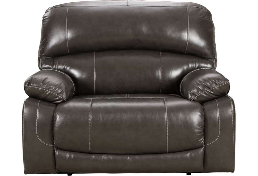 Signature Design By Ashley Hallstrung U Leather Match Power Wide Recliner Northeast Factory Direct Recliners Signature Design By Ashley Hallstrung U Leather Match Power Wide Recliner Northeast Factory Direct Recliners