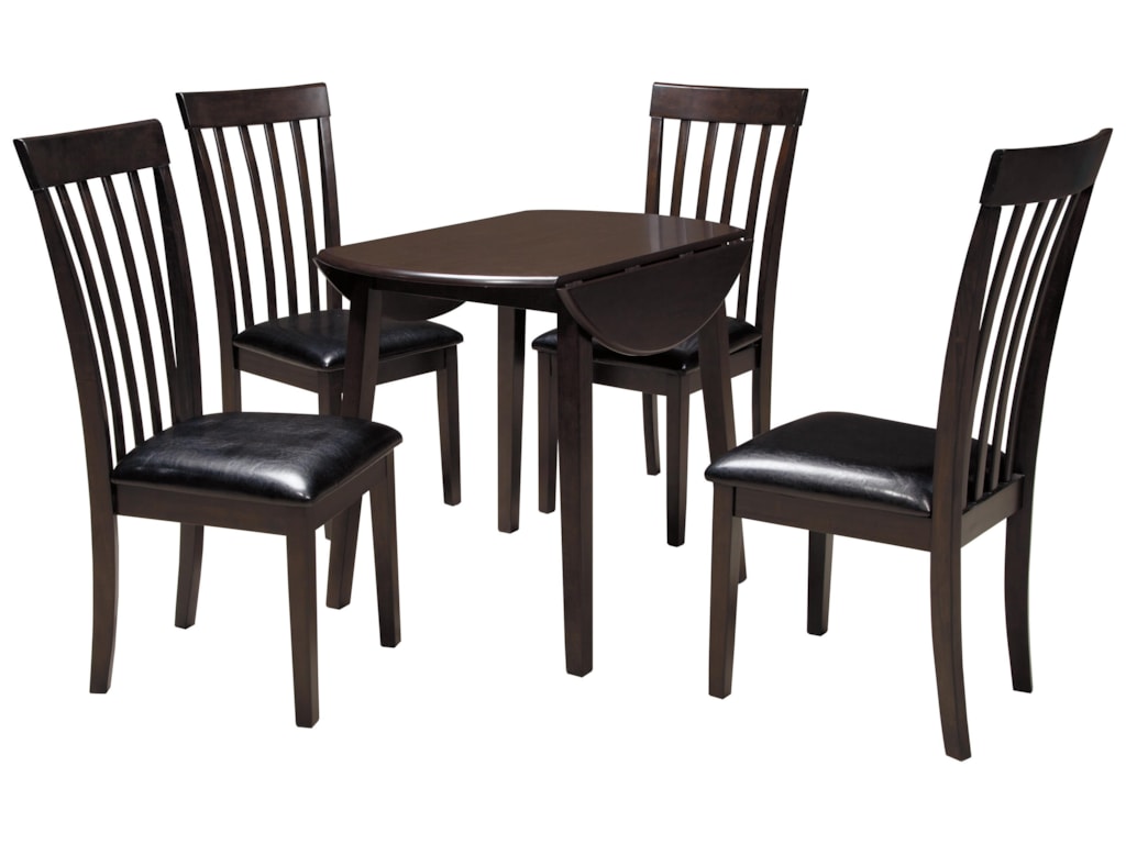 Ashley Signature Design Hammis5 Piece Round Drop Leaf Table Set Ashley Signature Design Hammis5 Piece Round Drop Leaf Table Set