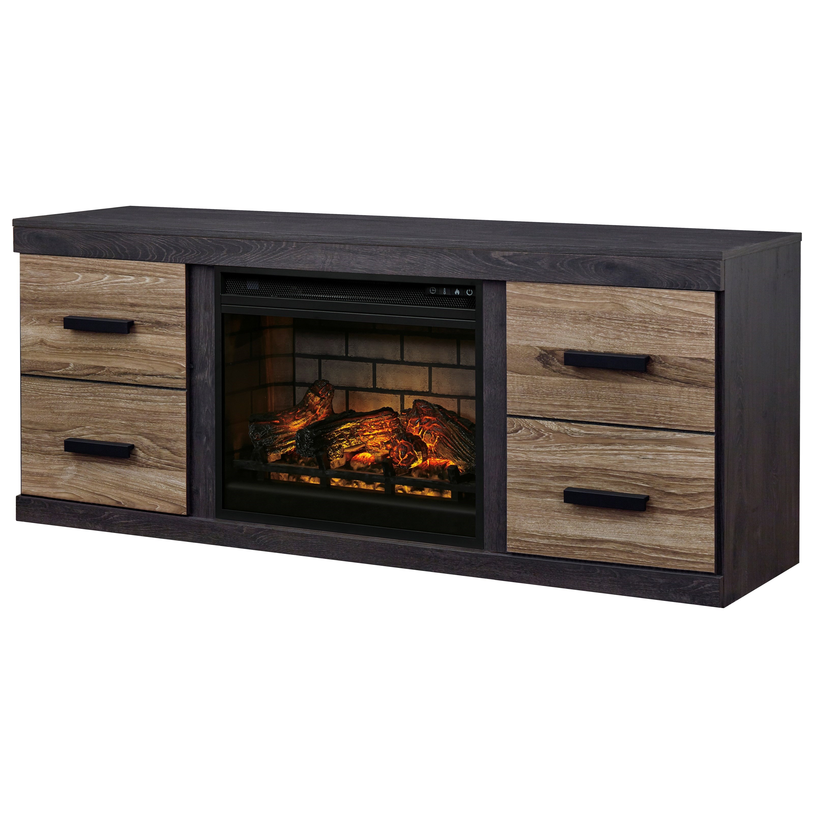 Signature Design By Ashley Harlinton Large Tv Stand W Fireplace