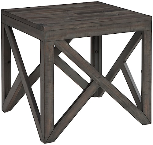 Signature Design By Ashley Haroflyn Square End Table With Butcher Signature Design By Ashley Haroflyn Square End Table With Butcher Block Style Top
