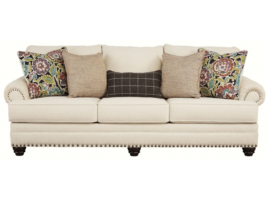 Harrietson Traditional Sofa With Nailhead Trim By Signature Design Ashley At Wayside Furniture
