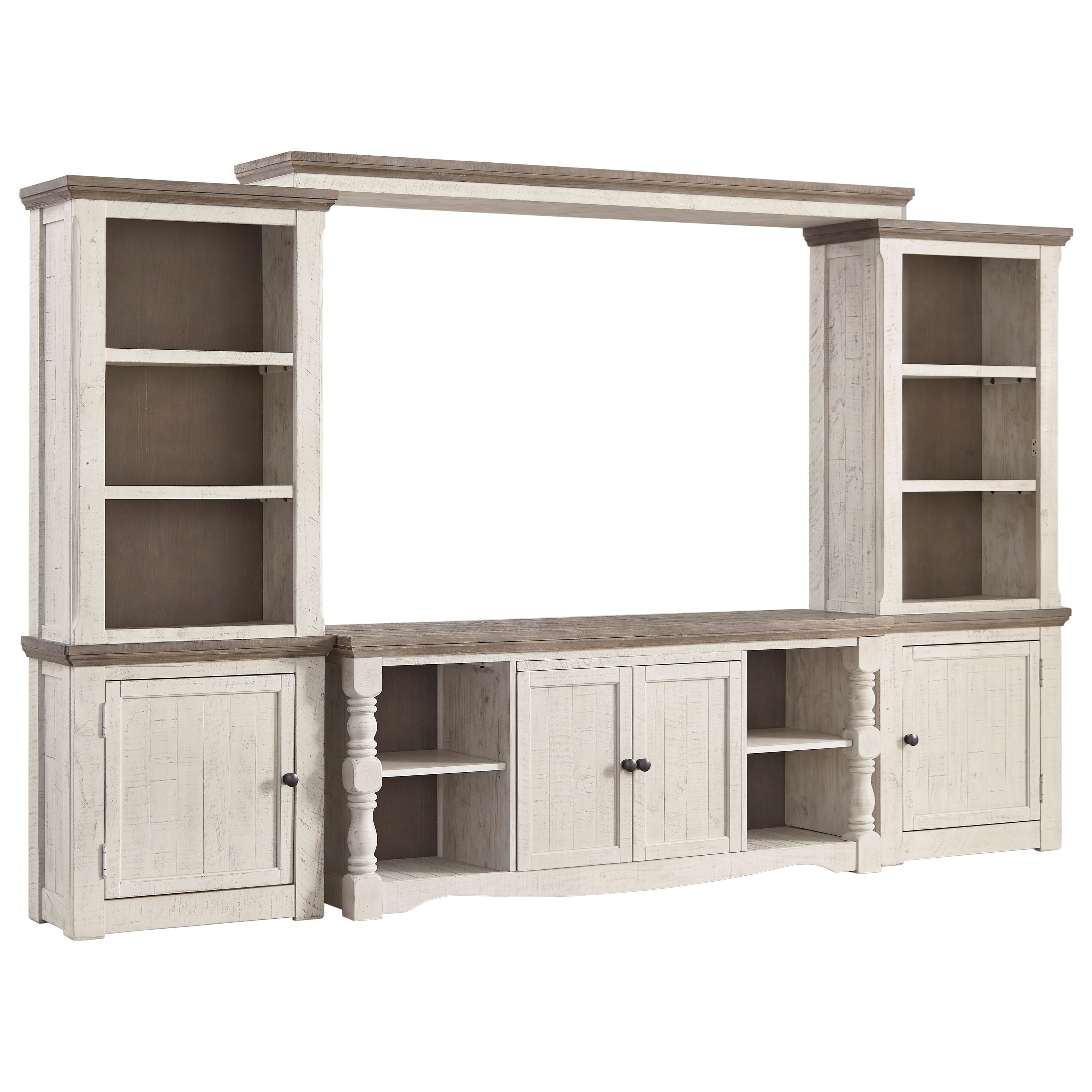 Signature Design By Ashley Havalance Relaxed Vintage Entertainment Wall Unit Royal Furniture Wall Unit
