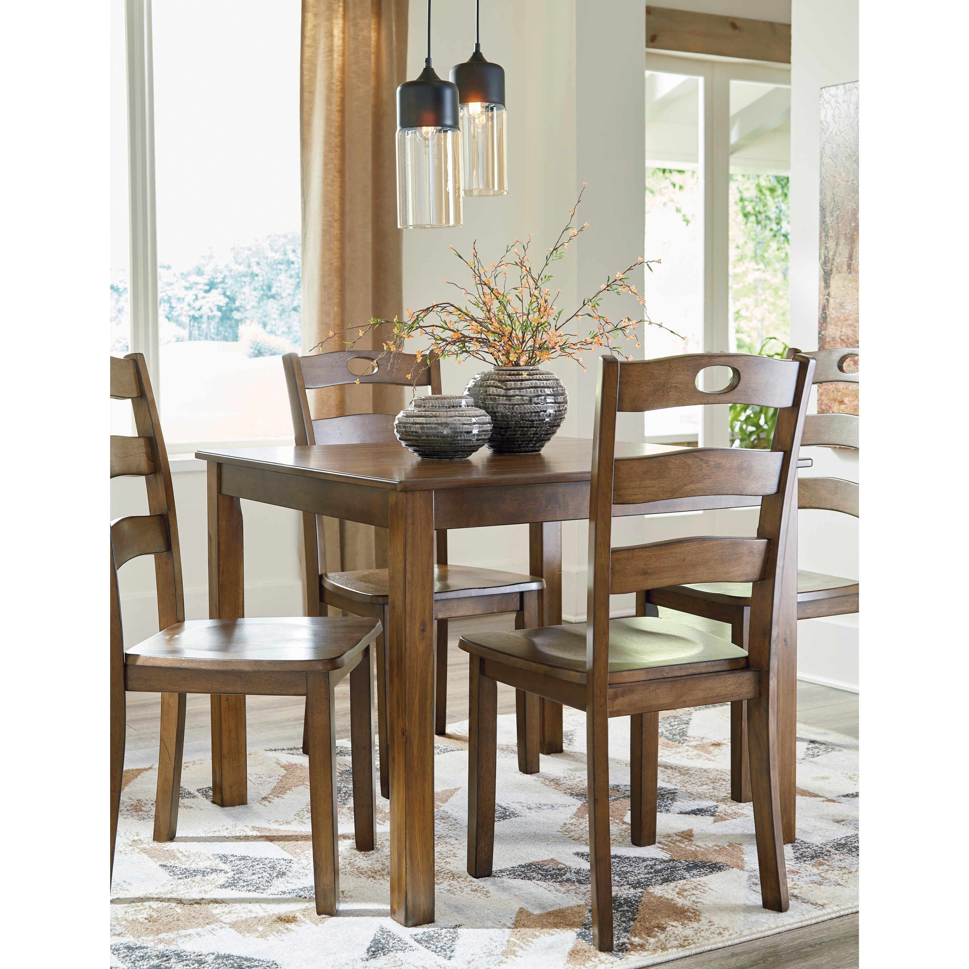 Signature Design By Ashley Hazelteen D419 225 Square Dining Table