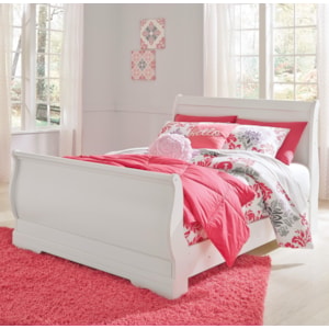 Ashley Signature Design Anarasia 1889697 Full Louis Philippe Sleigh Bed Dunk Bright Furniture Sleigh Beds