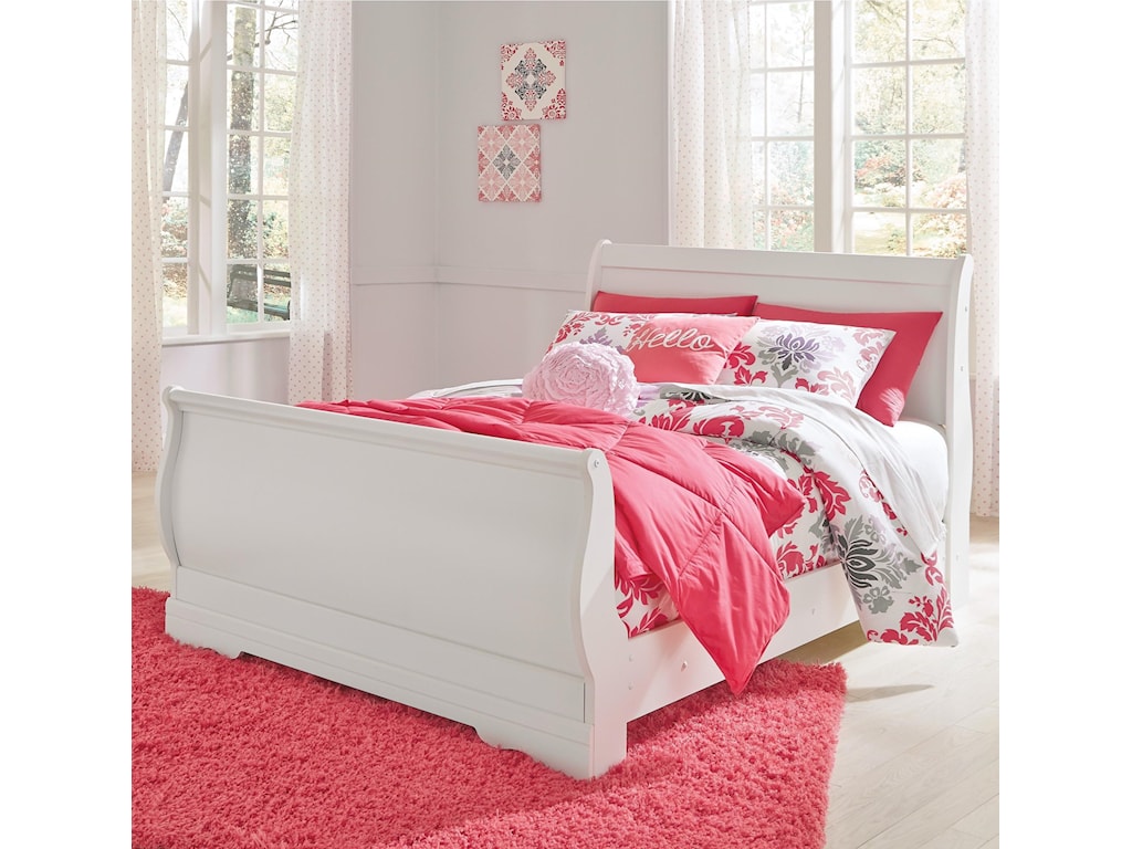 Signature Design By Ashley Anarasia Full Louis Philippe Sleigh Bed