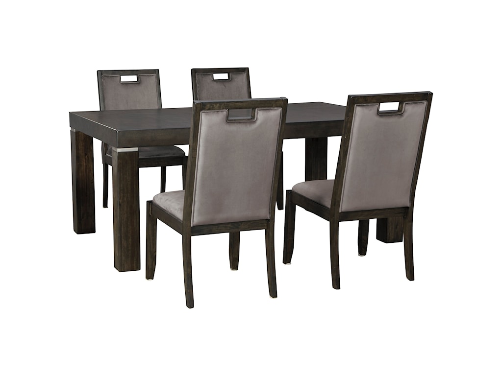 Signature Design By Ashley Hyndell 5 Piece Rectangular Dining Table Set Royal Furniture Dining 5 Piece Sets