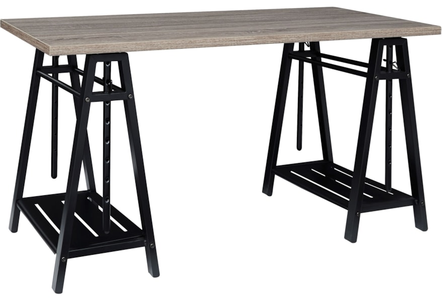 Signature Design By Ashley Irene Sawhorse Style Adjustable Height