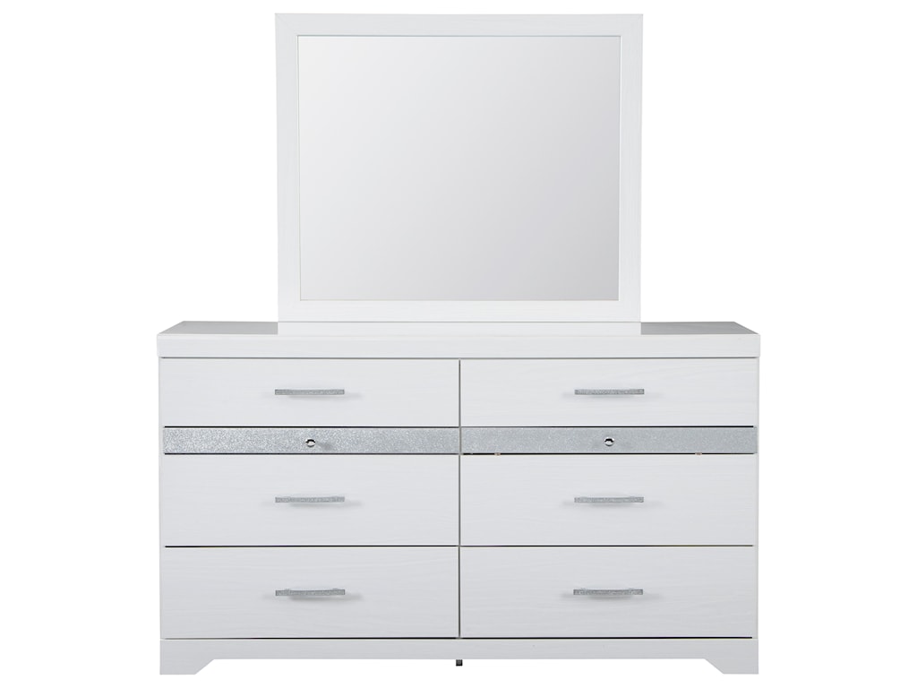 Signature Design By Ashley Jallory 8 Drawer Dresser And Mirror Set