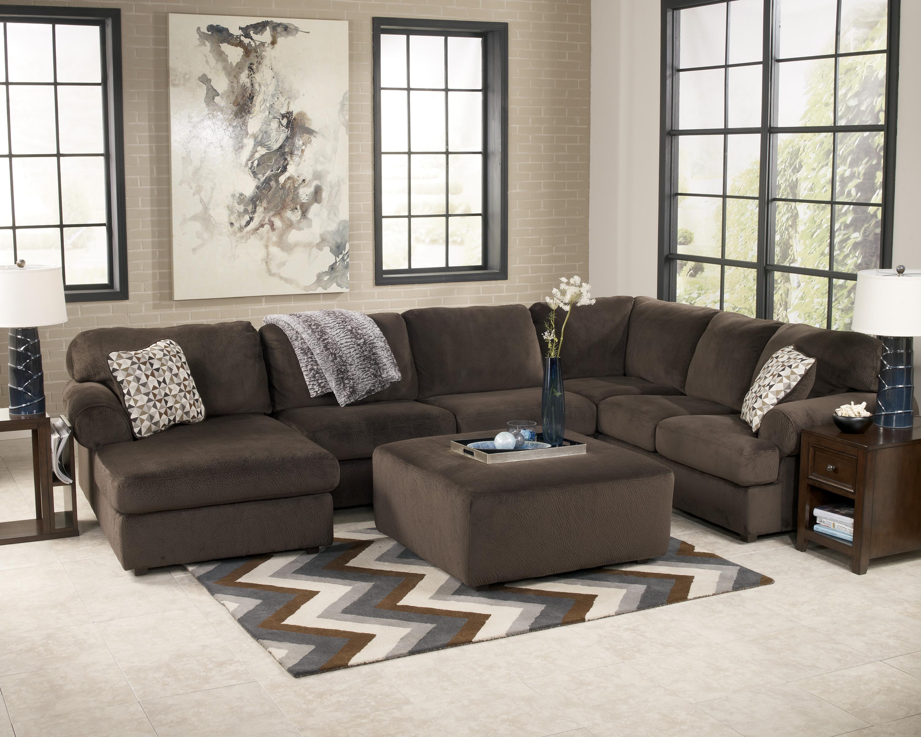 Ashley Signature Design Jessa Place Chocolate Casual Sectional