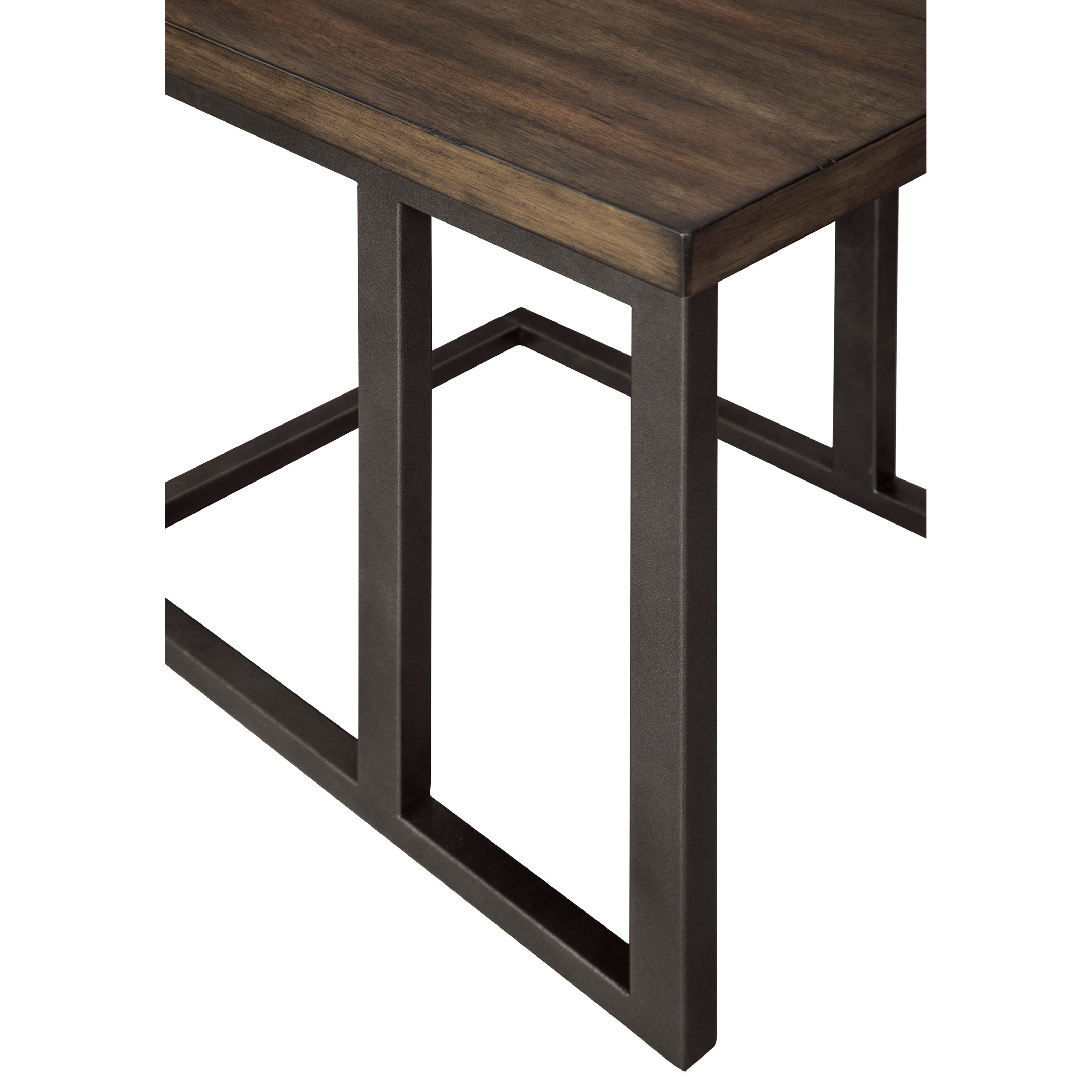 Ashley Signature Design Johurst T376 7 Contemporary Metal Wood Chair Side End Table Dunk Bright Furniture End Tables