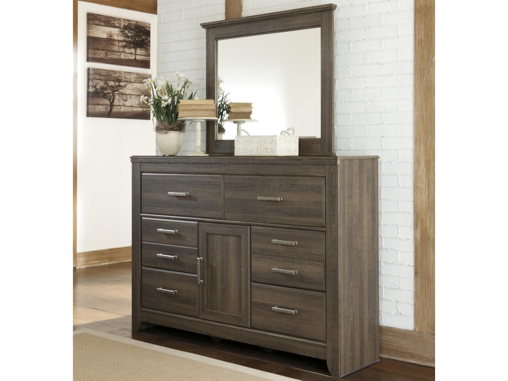Ashley Signature Design Juararo 6 Drawer 1 Door Dresser And Mirror Ashley Signature Design Juararodresser And Mirror Set