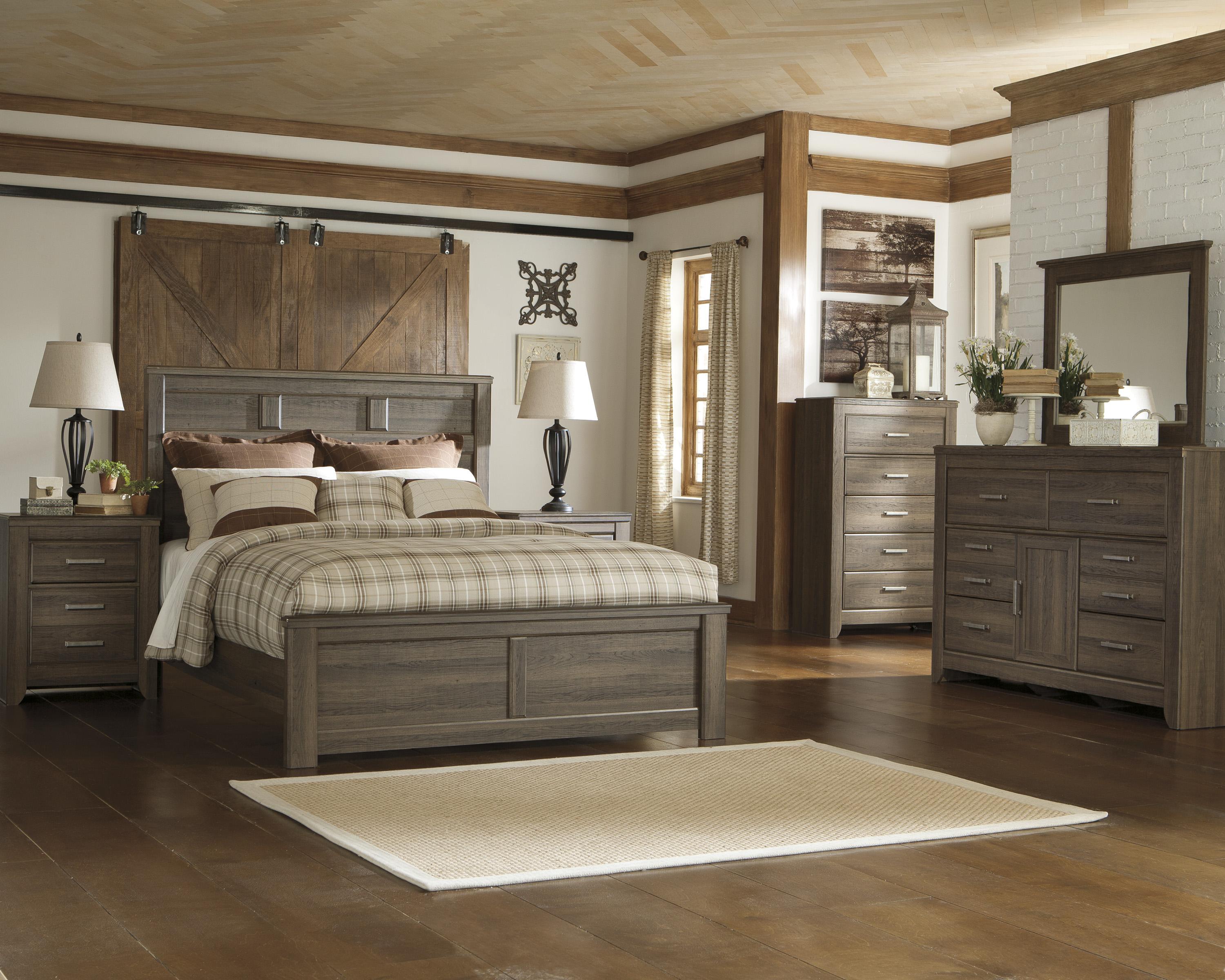 Ashley Signature Design Juararo 6 Drawer 1 Door Dresser And Mirror Set Dunk Bright Furniture Dresser Mirror Sets