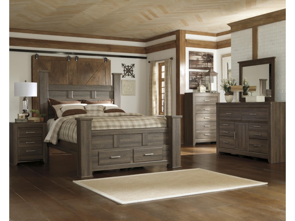 Signature Design by Ashley JuararoQueen Poster Storage Bed