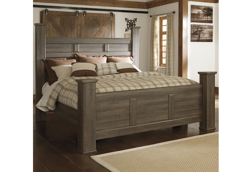 Signature Design By Ashley Remmy Transitional King Poster Bed