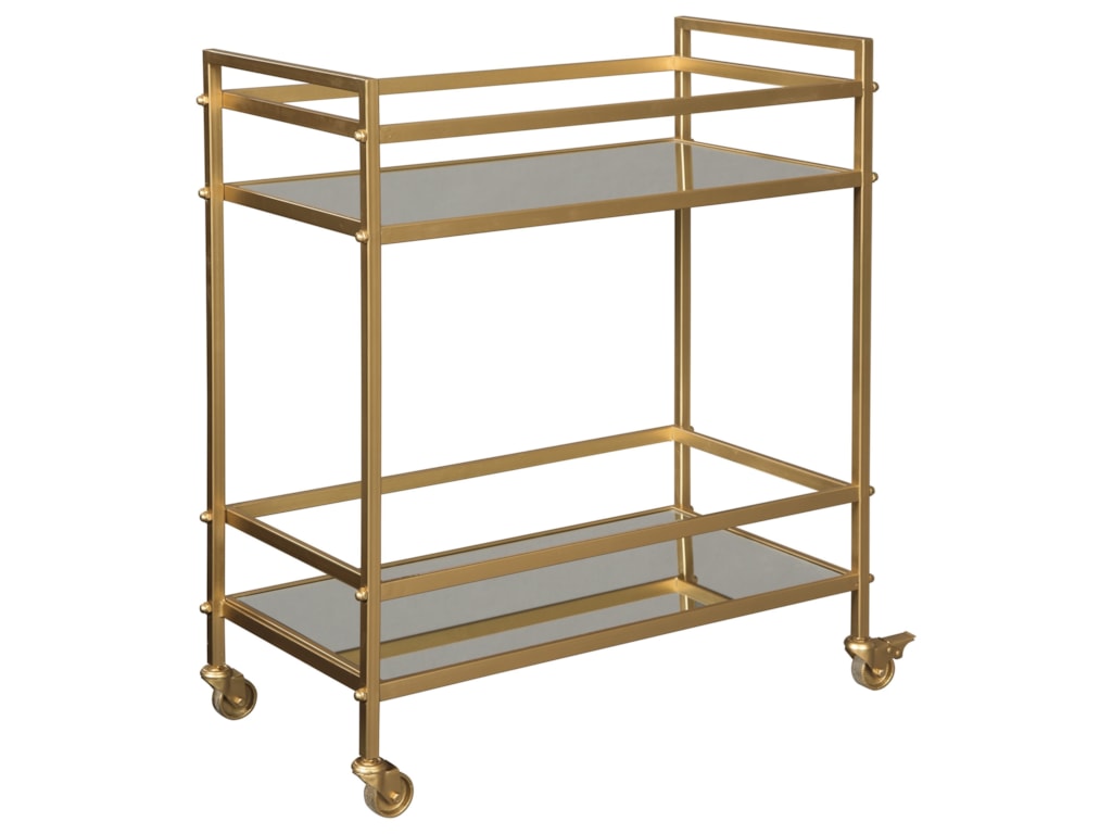 Signature Design By Ashley Kailman Gold Bar Cart With Mirrored Signature Design By Ashley Kailmanbar Cart