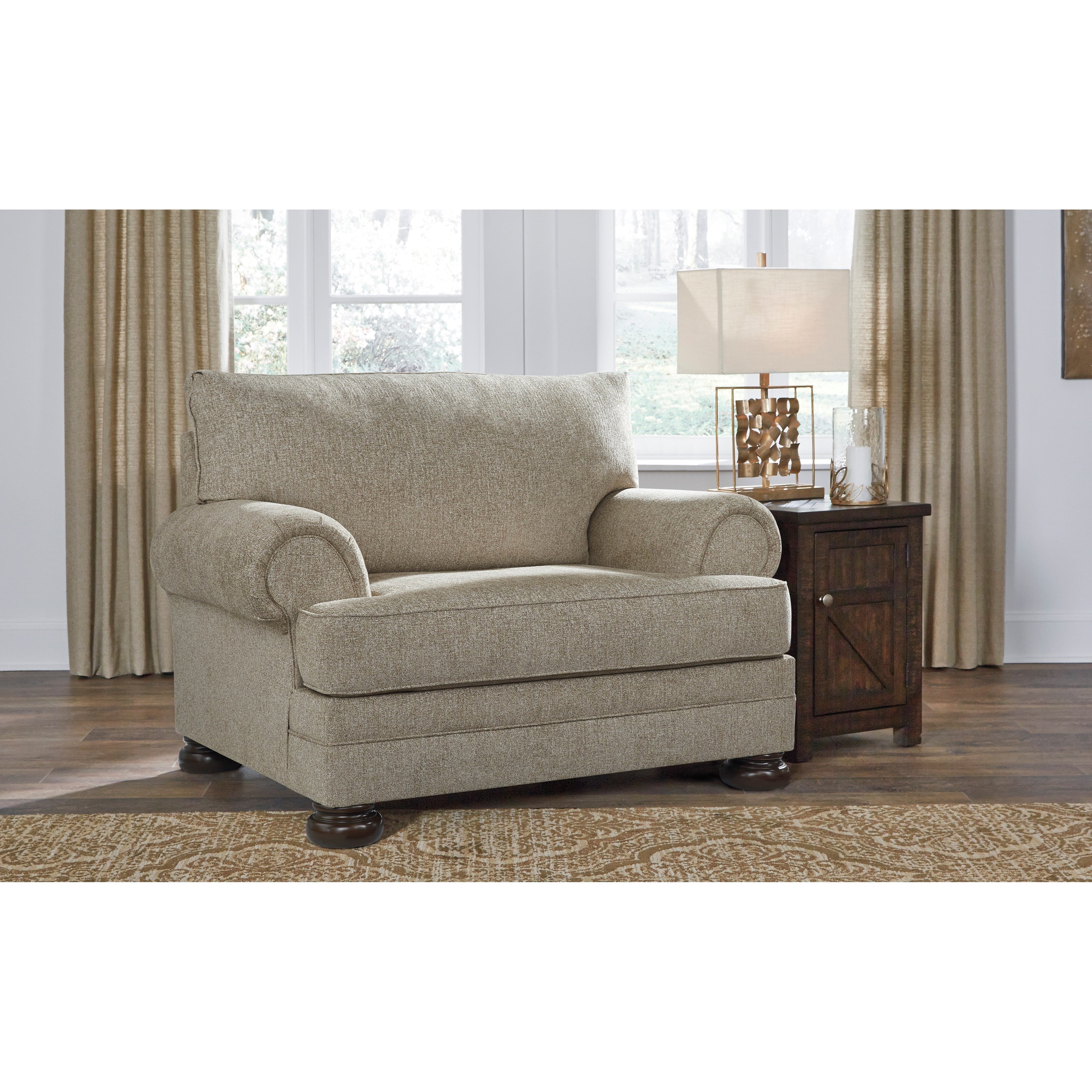 ashley chair and a half with ottoman