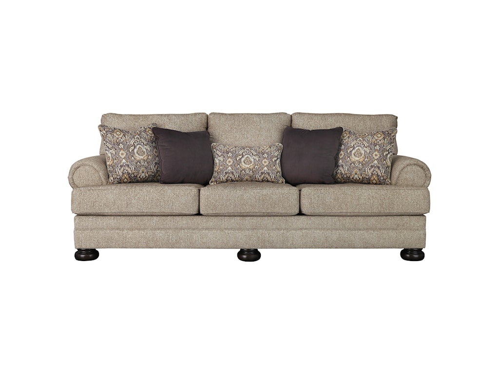 Signature Design By Ashley Kananwood Sofa With Rolled Arms And Bun