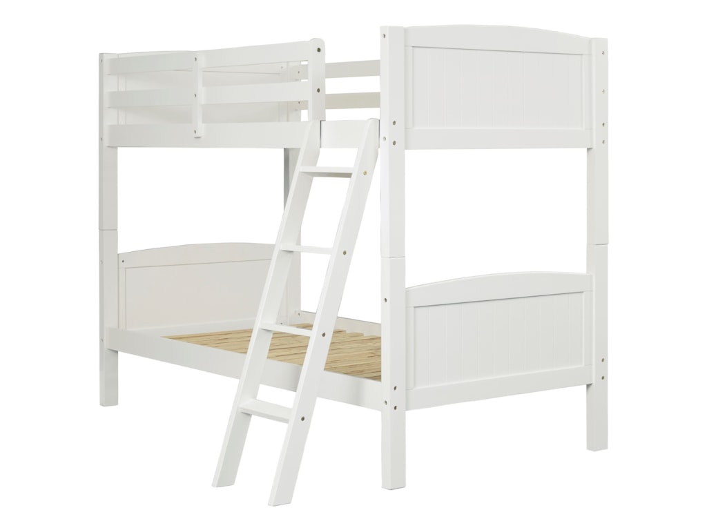 Signature Design By Ashley Kaslyn Twin Twin Bunk Bed In White