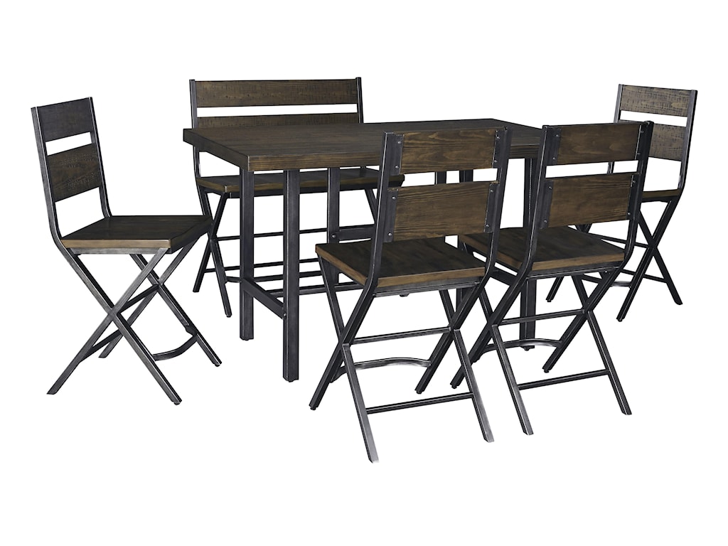 kavara 6piece counter table  double bar stool set