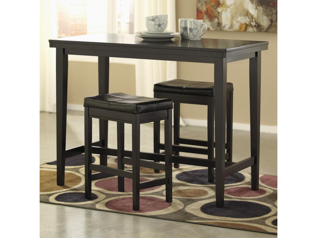 Signature Design By Ashley Kimonte 3 Piece Counter Table Set With