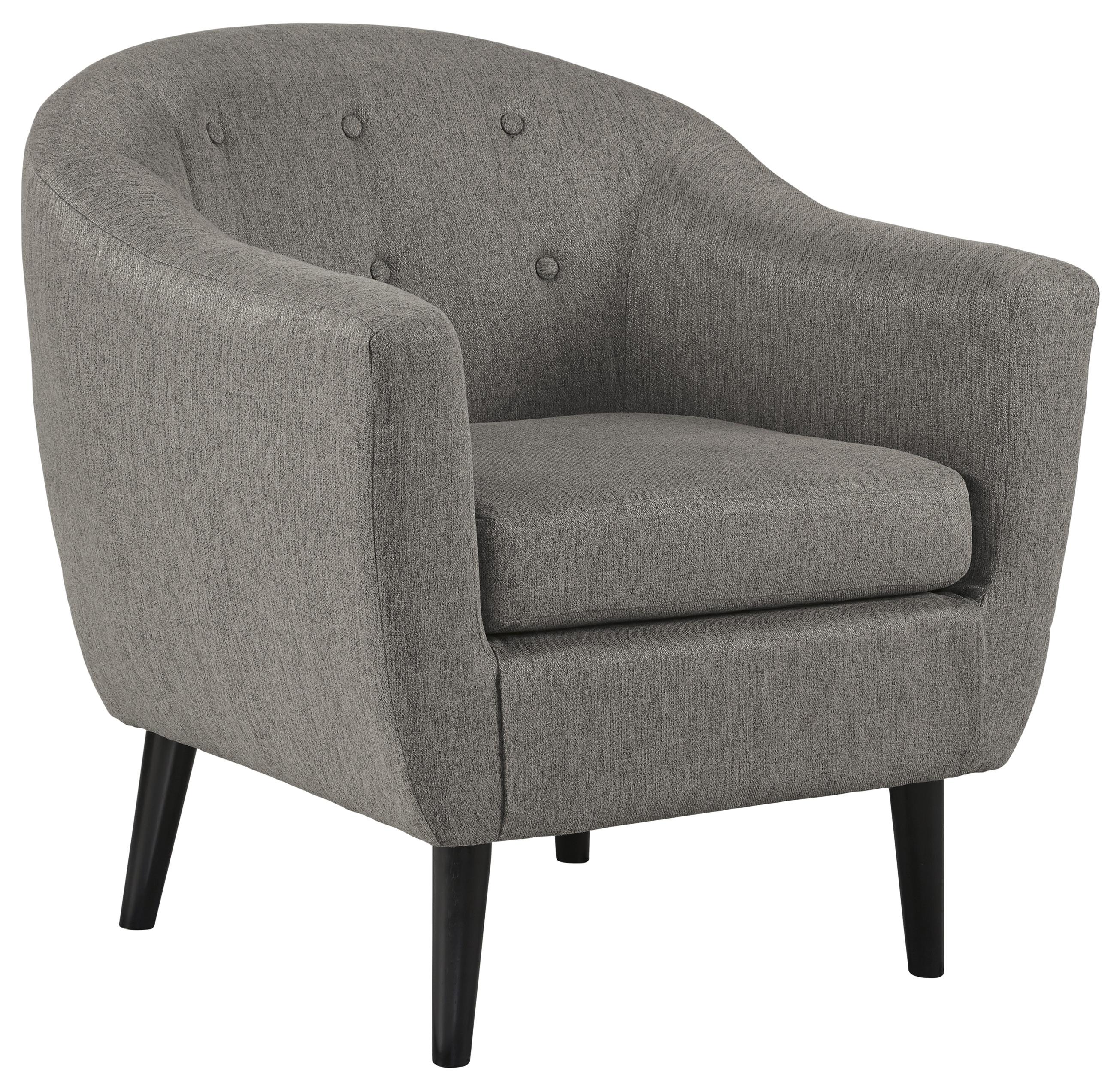 Signature Design By Ashley Klorey Mid Century Modern Accent Chair With Tufted Back And Rounded Tapered Legs Darvin Furniture Upholstered Chair