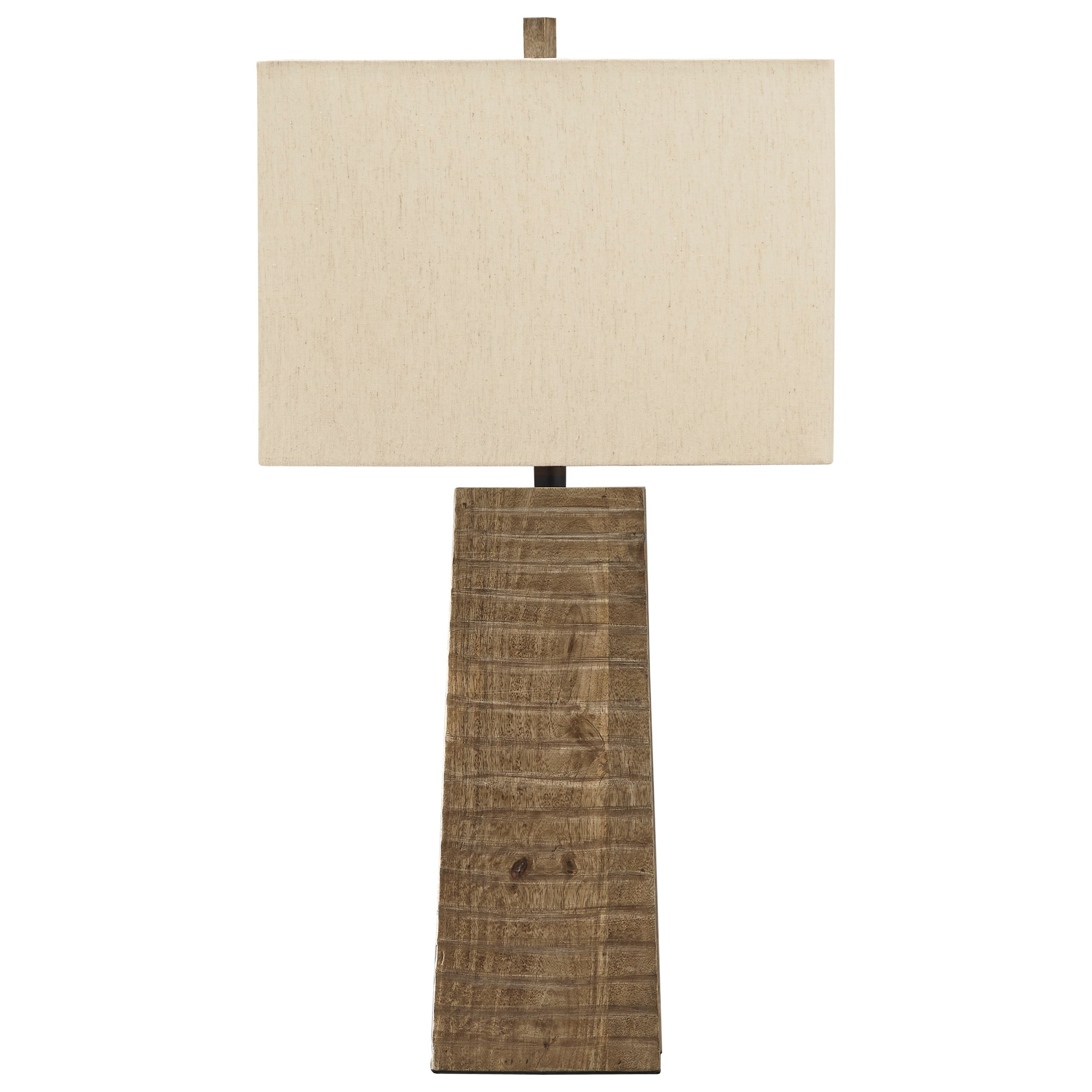 grey wooden table lamp