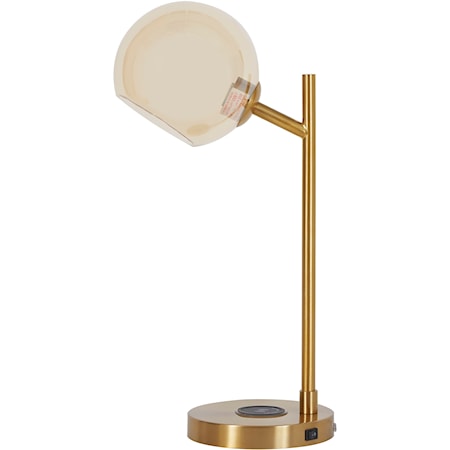 Lamps - Contemporary Camdale Brass Finish Metal Table Lamp