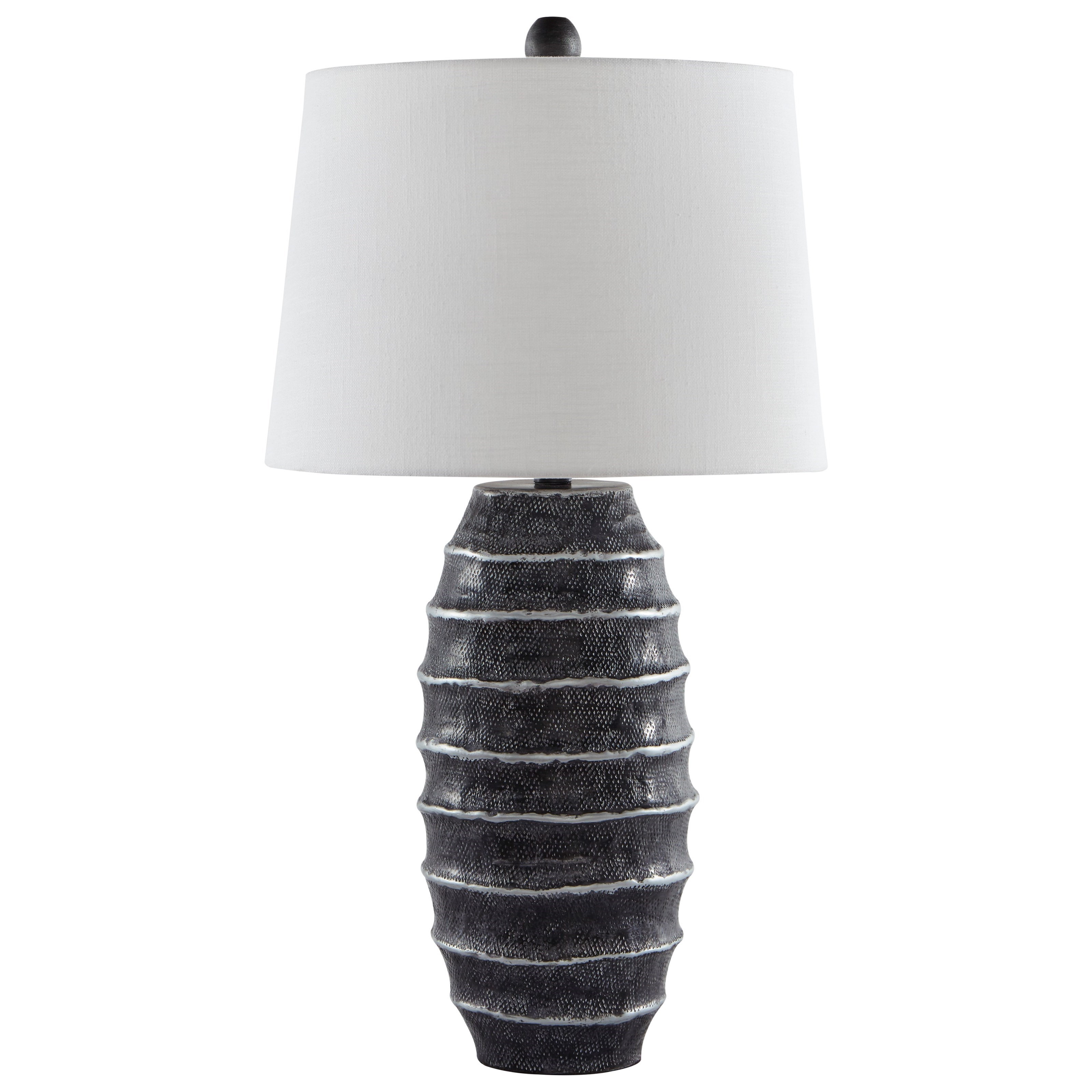 silver metal table lamp
