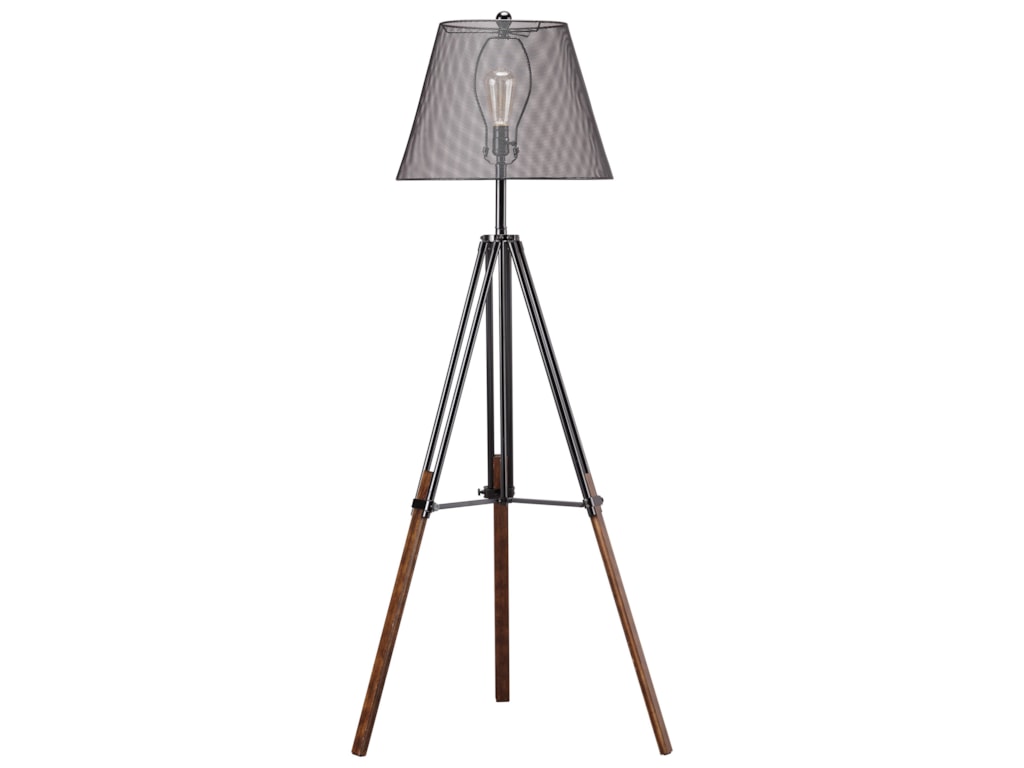 Signature Design By Ashley Lamps Contemporary Leolyn Black Brown Signature Design By Ashley Lamps Contemporaryleolyn Black Brown Metal Floor Lamp