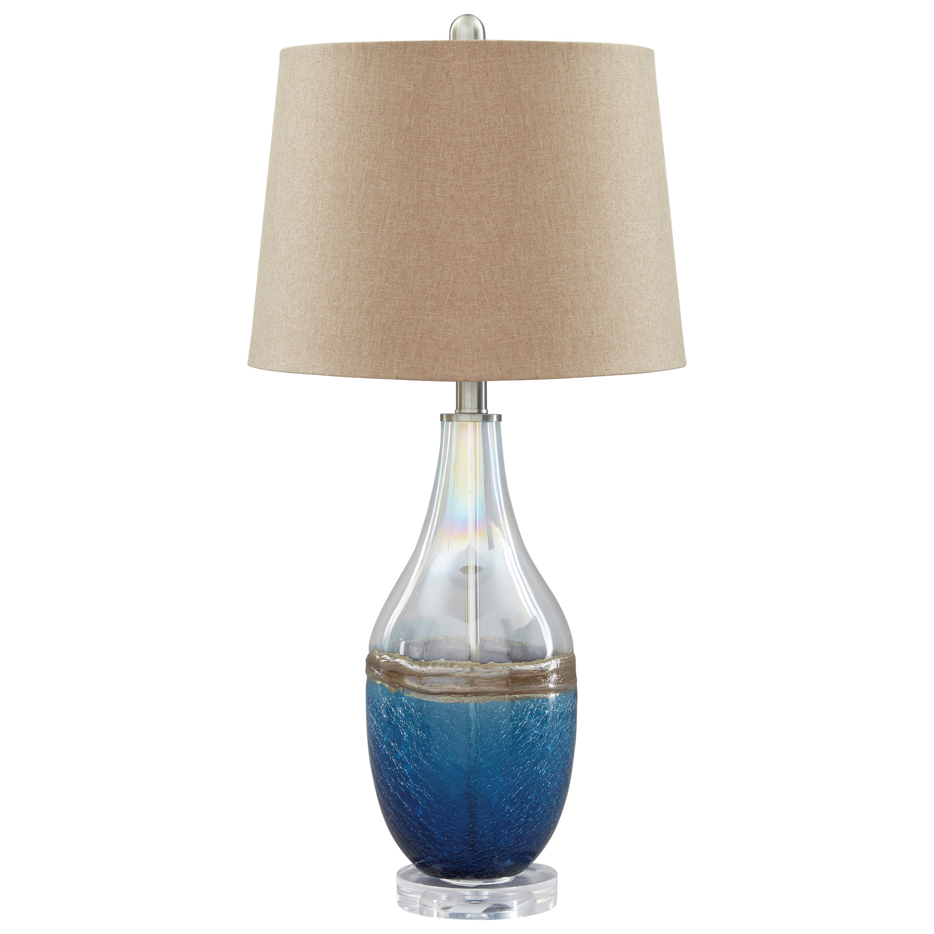 prescott bronze glass table lamp