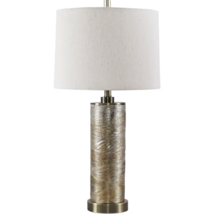 Signature Design By Ashley Lamps Contemporary L430584 Farrar Gold Finish Glass Table Lamp Furniture Fair North Carolina Table Lamps