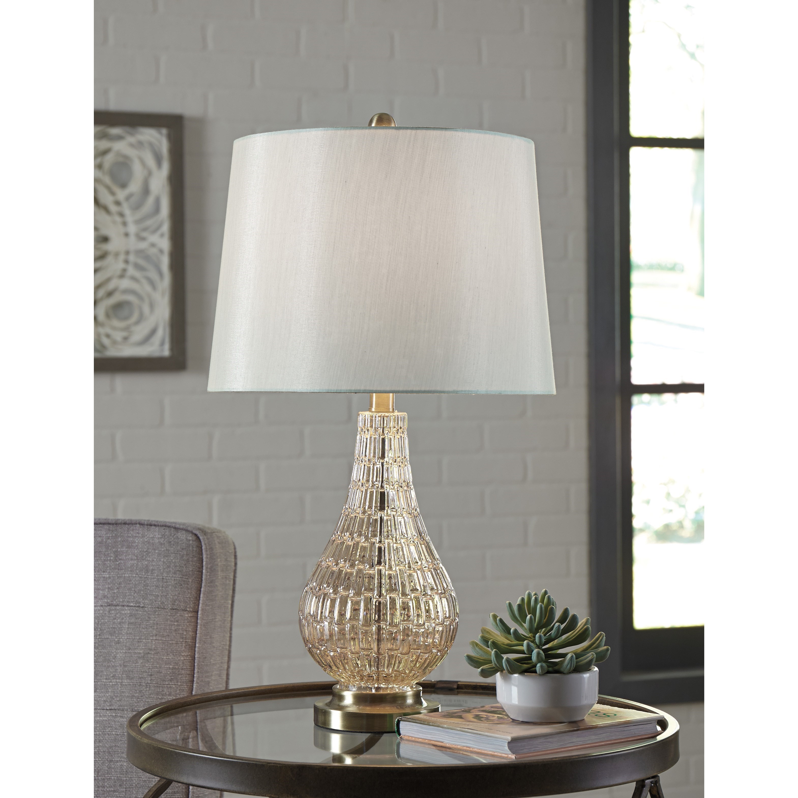 glass task lamp