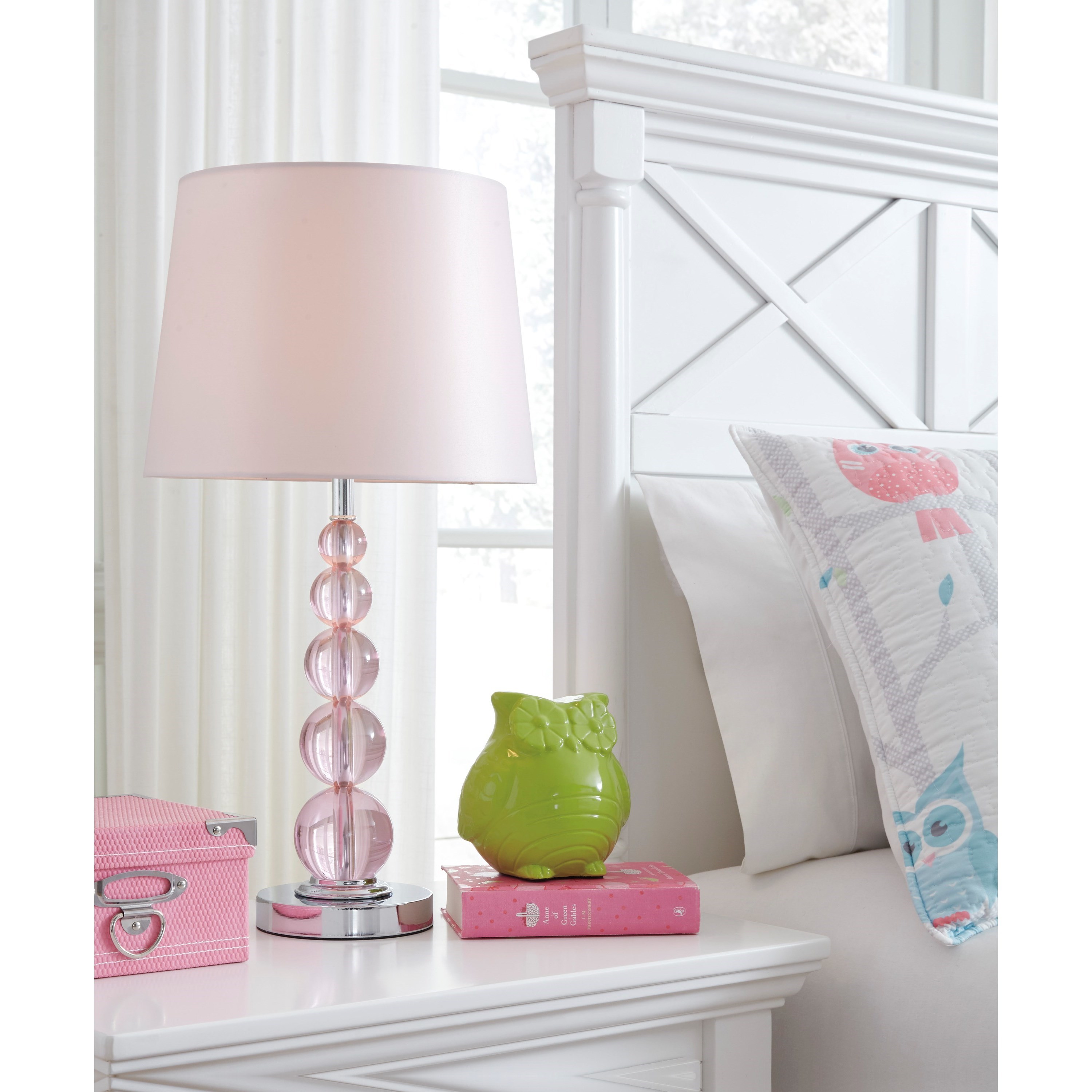 pink nightstand lamp
