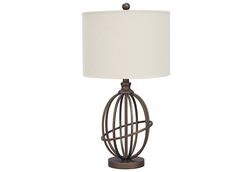 bladerdeeg Politieagent lengte Signature Design by Ashley Lamps - Vintage Style L204164 Manase Bronze  Finish Metal Table Lamp | Furniture Fair - North Carolina | Table Lamps