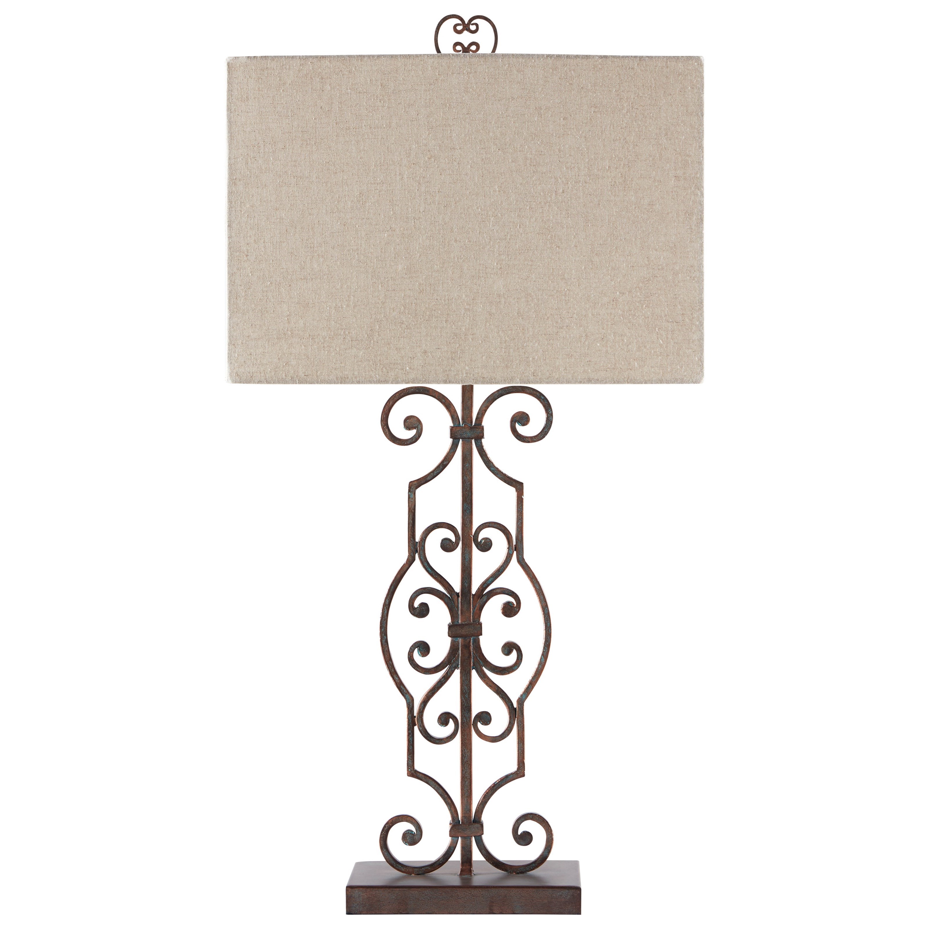Calidora Antique Copper Metal Table Lamp