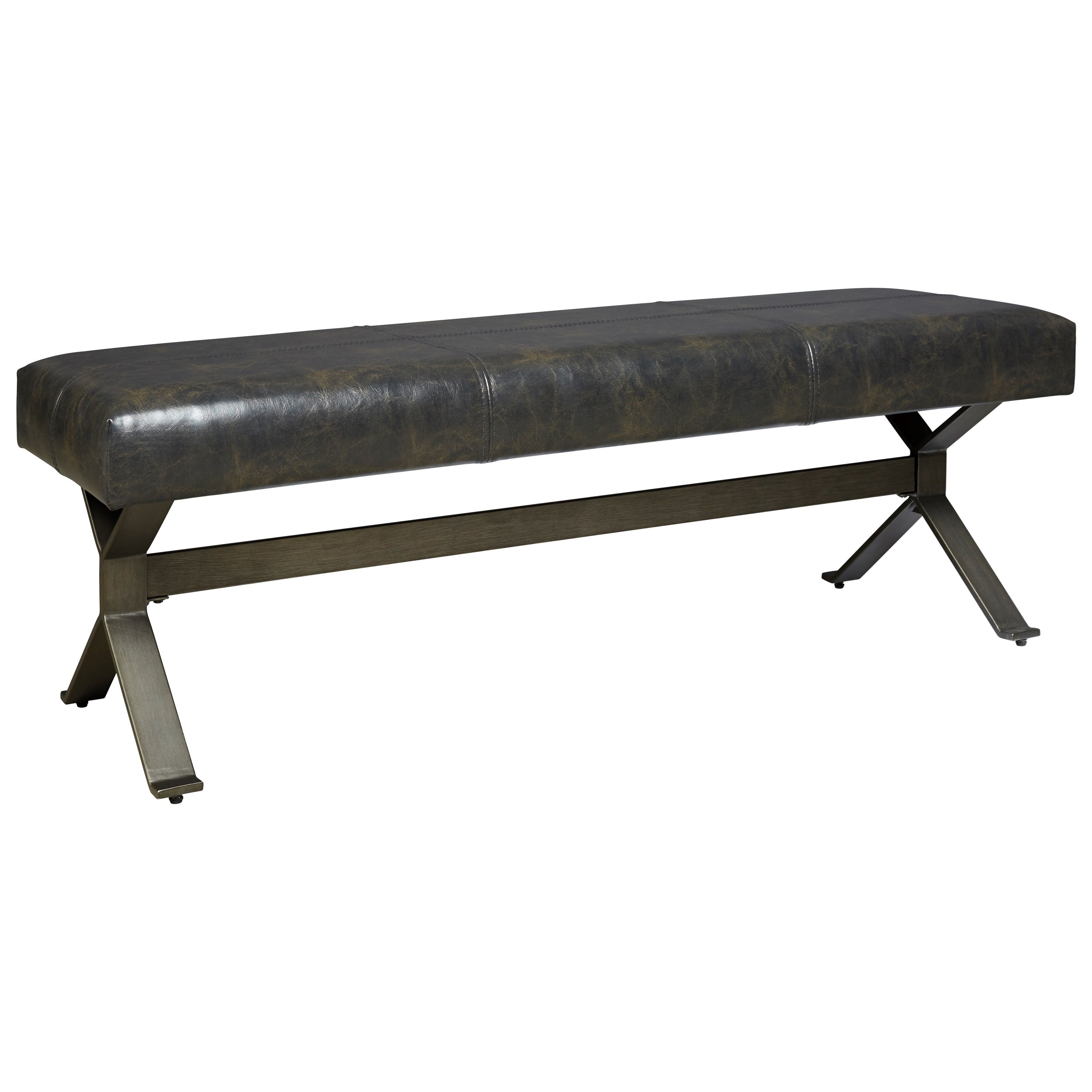 Vendor 3 Lariland A3000153 Accent Bench With Faux Leather Seat And