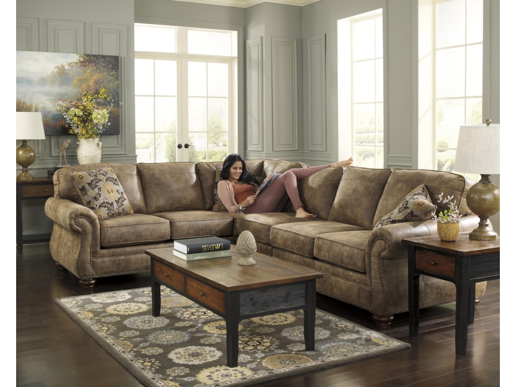Larkinhurst - Earth Roll Arm Sectional With LAF Sofa By Signature Design By Ashley Larkinhurst - Earth Roll Arm Sectional With LAF Sofa By Signature Design By Ashley