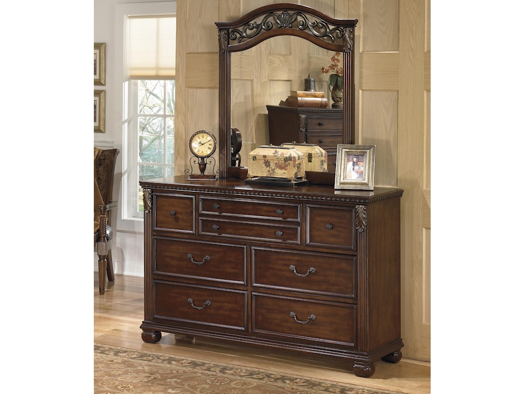 Ashley Furniture Signature Design Leahlyn Traditional Dresser And
