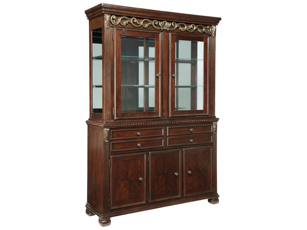Signature Design By Ashley Leahlyn Traditional Buffet Hutch Signature Design By Ashley Leahlyn Traditional Buffet Hutch