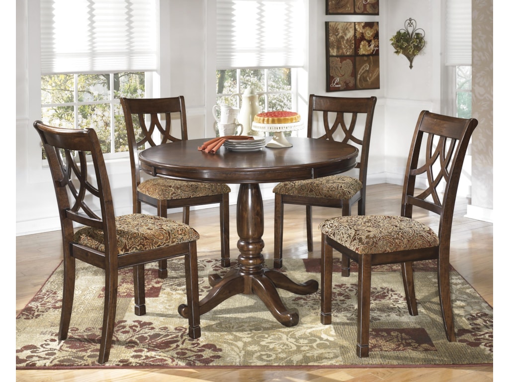 Signature Design By Ashley Leahlyn Round Dining Table With Turned Pedestal Base Bordered Veneer Top Royal Furniture Kitchen Tables Signature Design By Ashley Leahlyn Round Dining Table With Turned Pedestal Base Bordered Veneer Top Royal Furniture Kitchen Tables